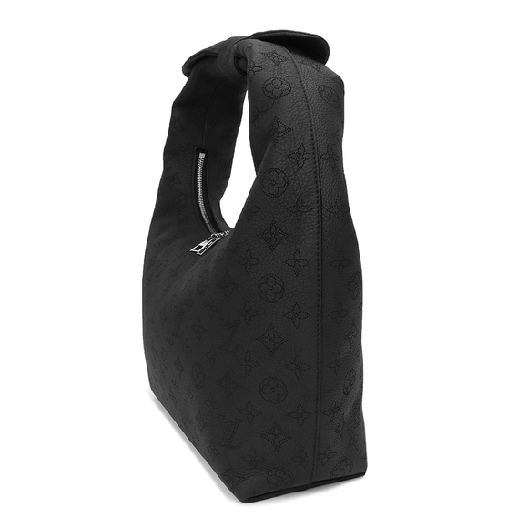 Why Knot MM Monogram Mahina Handbag Shoulder Bag Noir - Picture 4 of 6